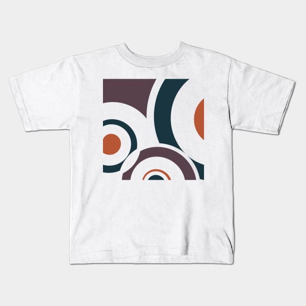 Geometric retro 80s abstract pattern Kids T-Shirt by carolsalazar